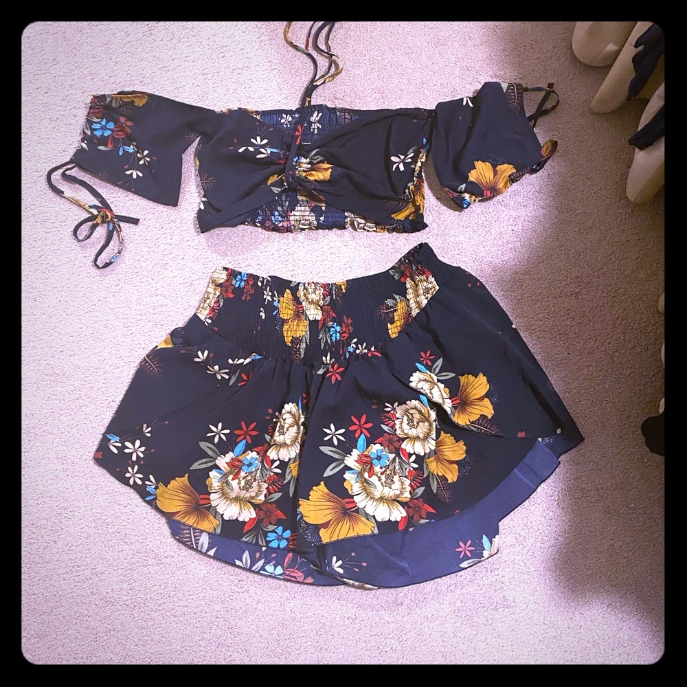 SHEIN two piece, cold shoulder playsuit, size 1x